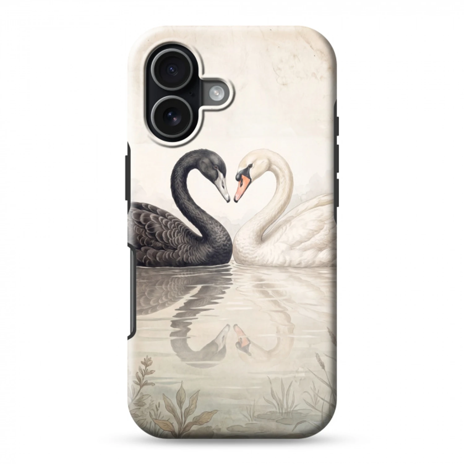 Zwanen - Hartvorm - Dieren Toughcase MagSafe Apple iPhone 17 klein -3d