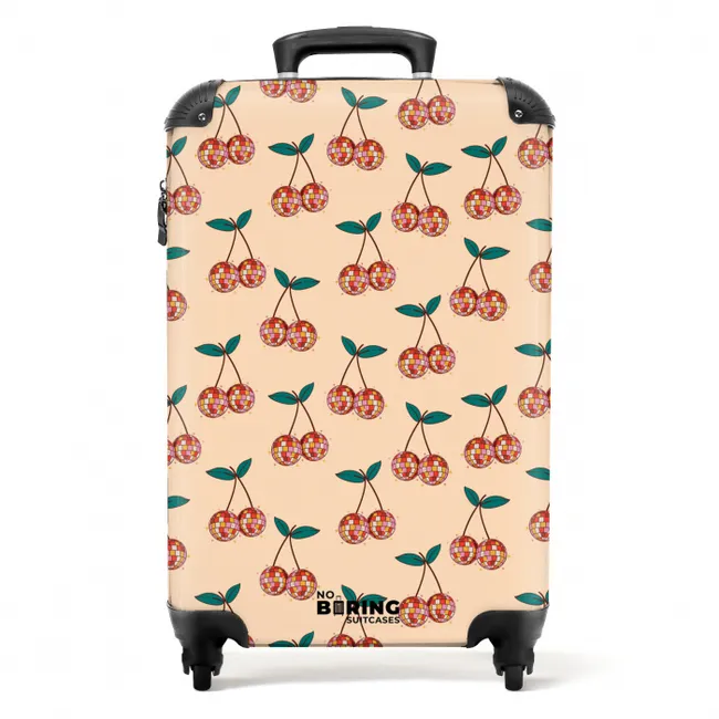Valise - Retro disco kersen patroon kleurrijk