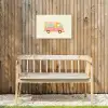 Ijskar - Retro - Softijsjes - Roze Tuinposter op houten frame 2 cm dik klein -sfeer4