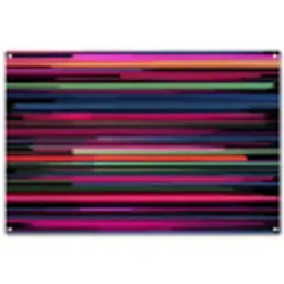 Gaming - Abstract - Lijnen - Horizontaal - Kleurrijk tuinposter los doek groot -3d