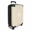 Witte strik op beige achtergrond NBS - Handbagage koffer - Kinderen Unisex middel -productfoto_3d