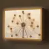 Bloemen - Bruin - Planten - Botanisch Light Box met batterij (Wandlamp) middel -z3d_website