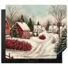 Kerstsfeer - Landelijk - Rood Inductie beschermer vinyl 3mm middel -3d