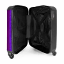 Paars slangenhuid met symmetrische schubstructuur NBS - Handbagage koffer - Volwassenen Unisex middel -binnenkant