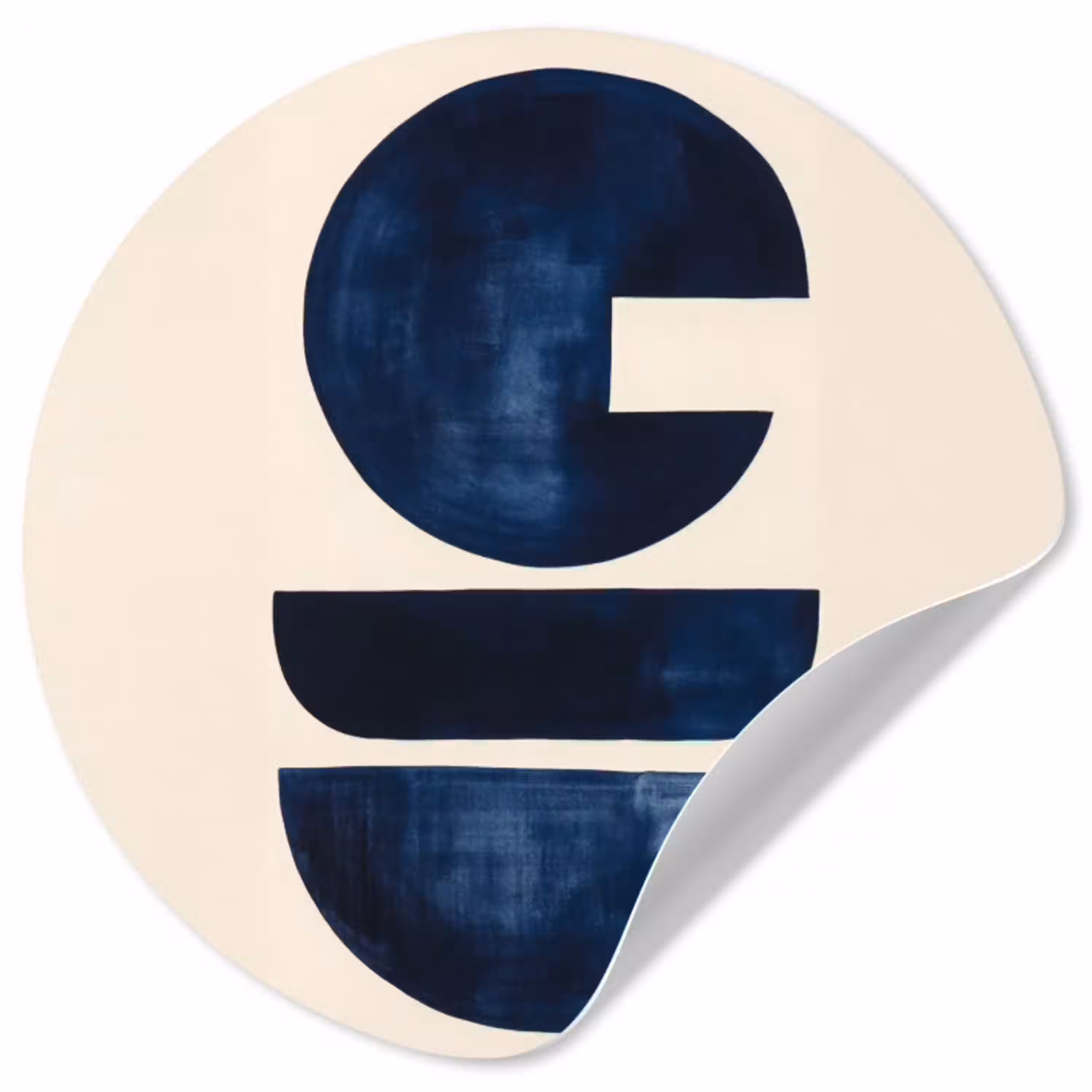 Vormen - Blauw - Abstract Wandcirkel behangsticker klein -3d