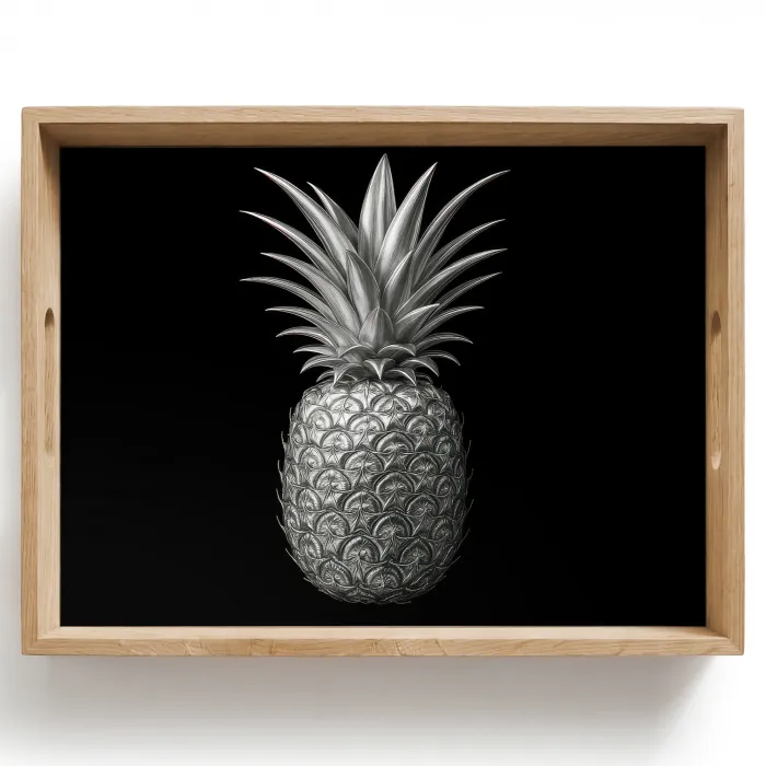 Ananas - Gedetailleerd - Bladeren Dienblad Rechthoek middel -z3d_shopping
