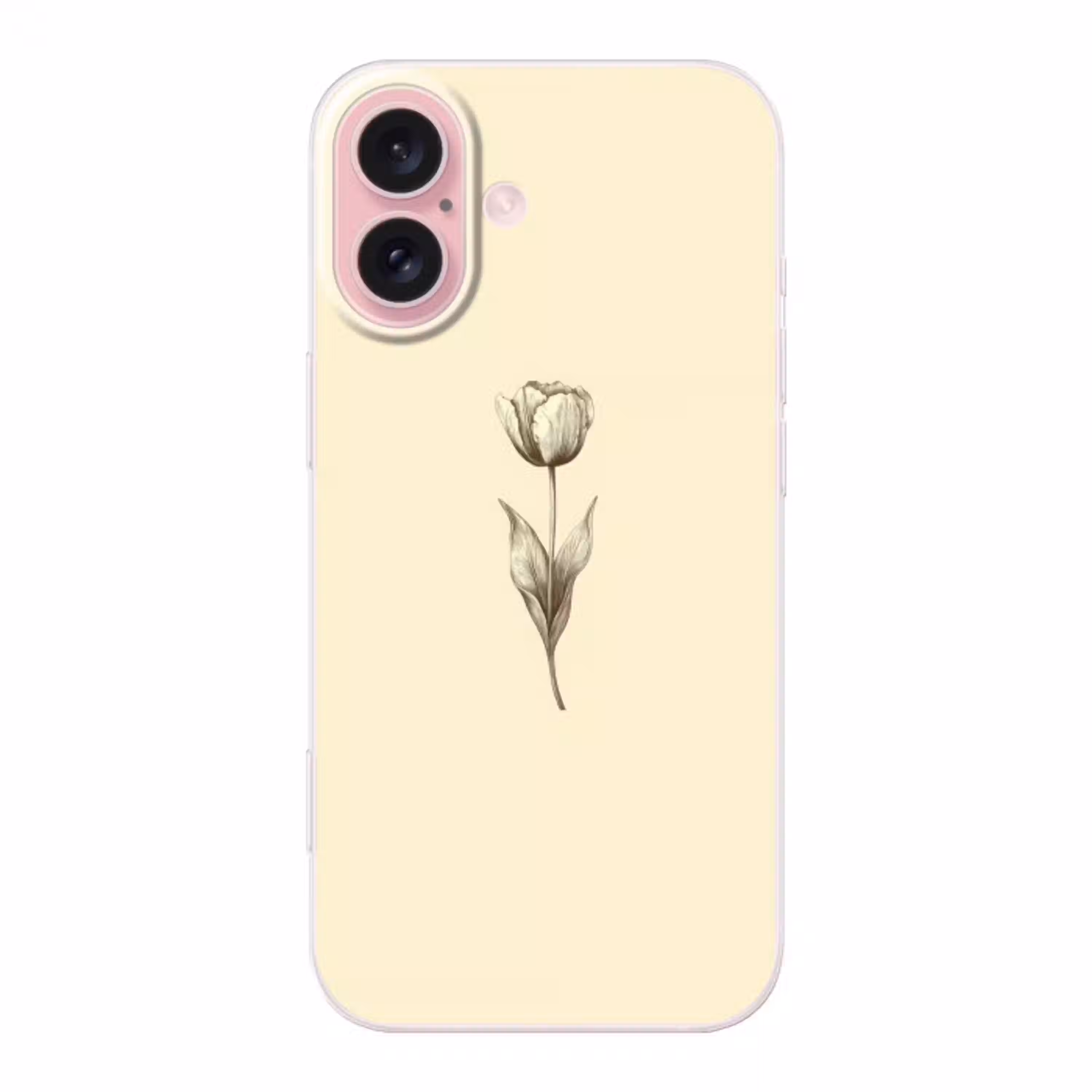 Illustratie - Tulp - Zwart Apple iPhone 16 klein -3d
