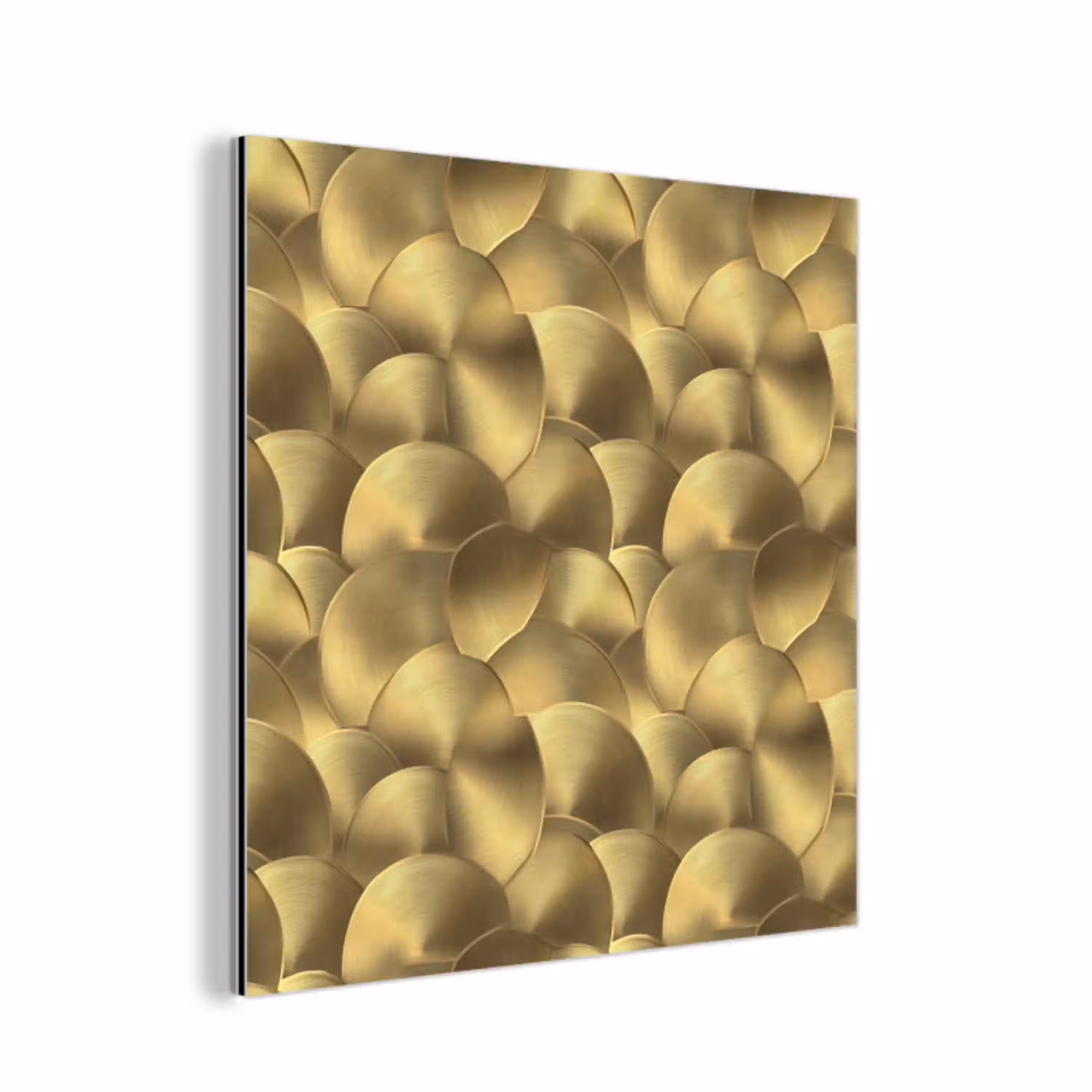 Modern - Cirkel - Goud aluminium wit klein 46 -3d