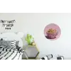 Noodles - Edelstenen - Stokjes - Roze Wandcirkel aluminium klein -kinderkamer