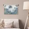 Jungle - Modern - Blauw - Groen Wandkleed katoen klein -sfeer4