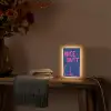 Brutaal - Grappig - Blauw Light Box met kabel (Tafellamp) klein -sfeer4