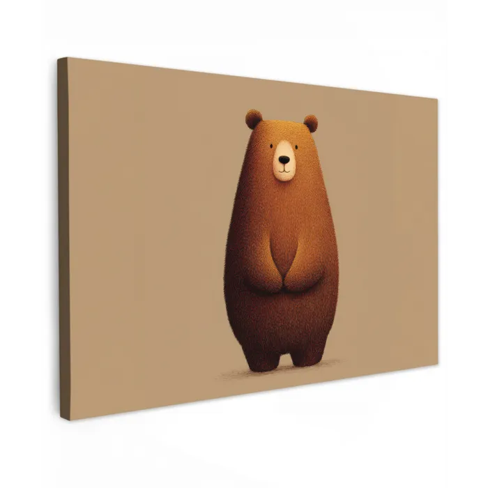 Beer - Minimalistisch - Bruin canvas 2cm klein -z3d