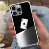 Speelkaart - Klaver - Abstract - Zwart Hoesje iPhone 16 Pro Max met koord klein -sfeer3