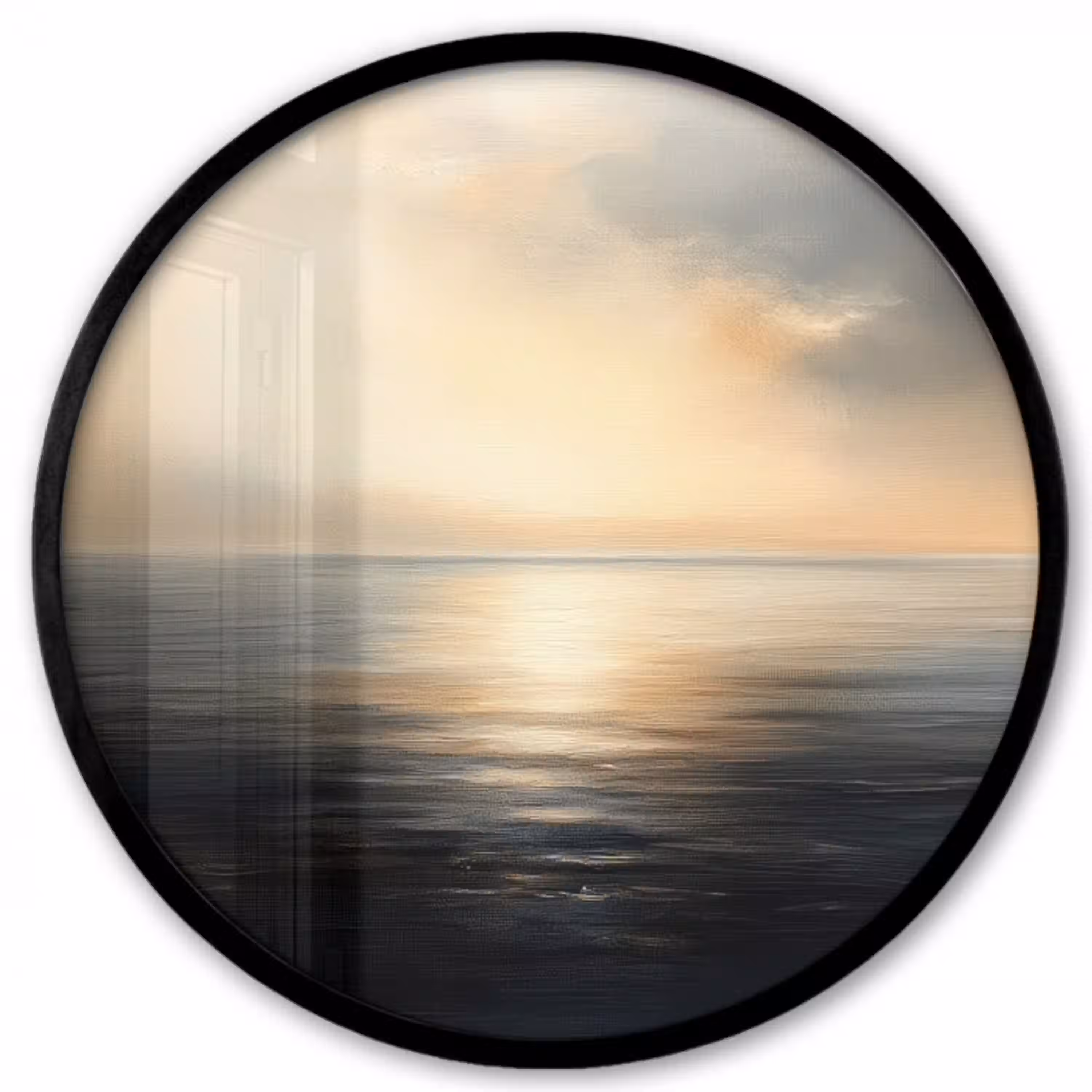 Zon - Horizon - Zee Fotolijst rond zonder passe partout klein -3d