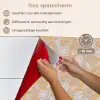 Paisleymotief - Wit - Bloemen - Geel keuken achterwand spatscherm klein 900 -spatscherm_NL