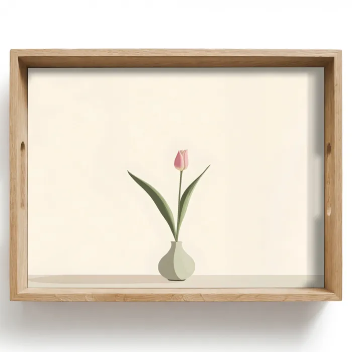 Tulp - Vaas - Beige Dienblad Rechthoek middel -z3d_shopping