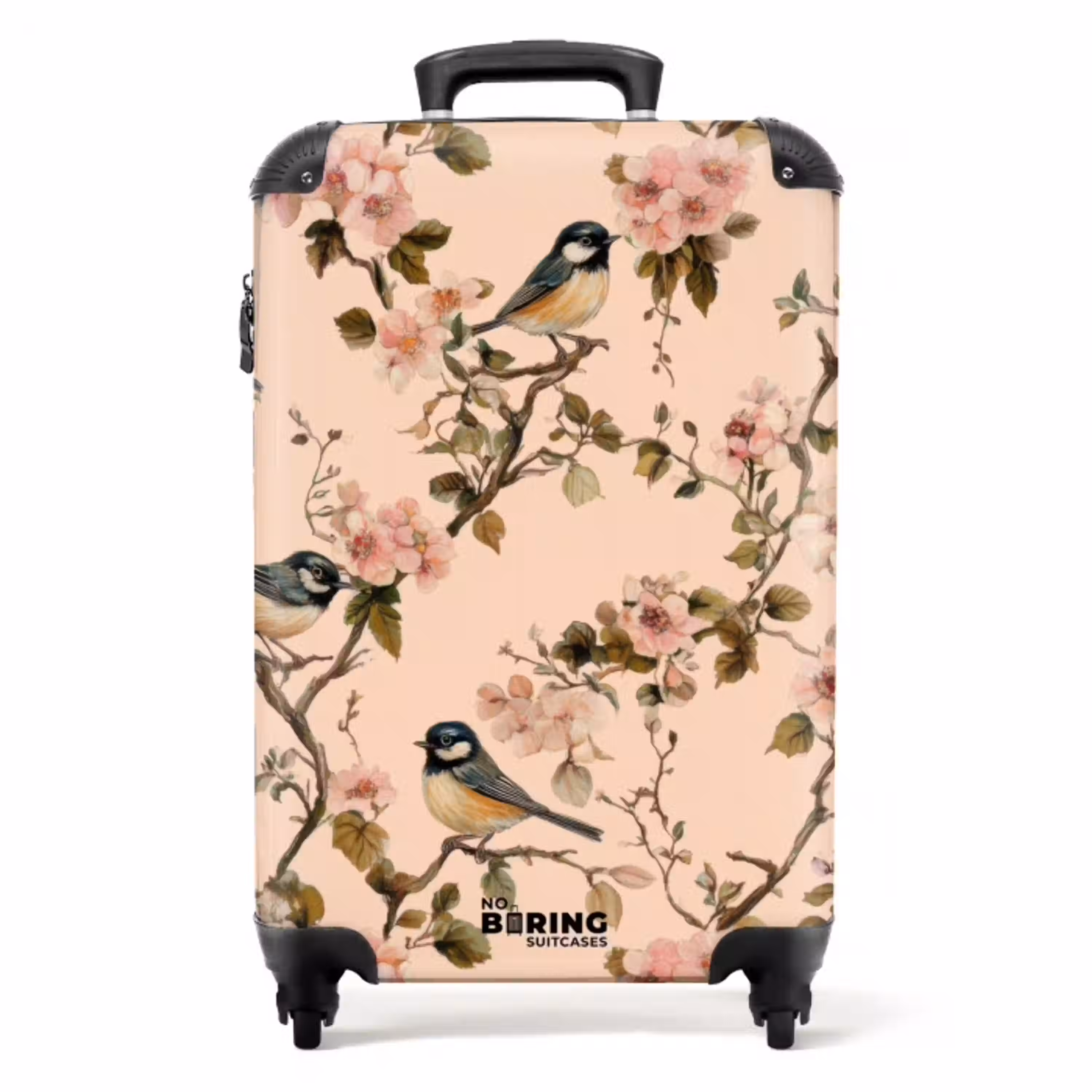 Bloesem - Koolmees - Roze NBS - Handbagage koffer - Volwassenen Unisex middel -productfoto_recht