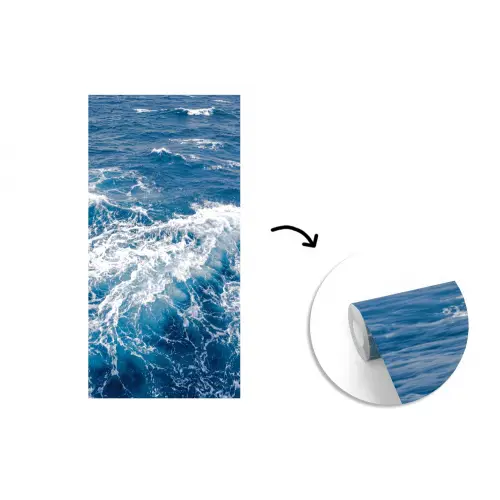 Golven - Oceaan - Blauw fotobehang vinyl groot -3d
