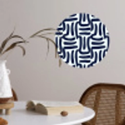 Abstract - Modern - Blauw Wandcirkel behangsticker klein 186 -sfeer3