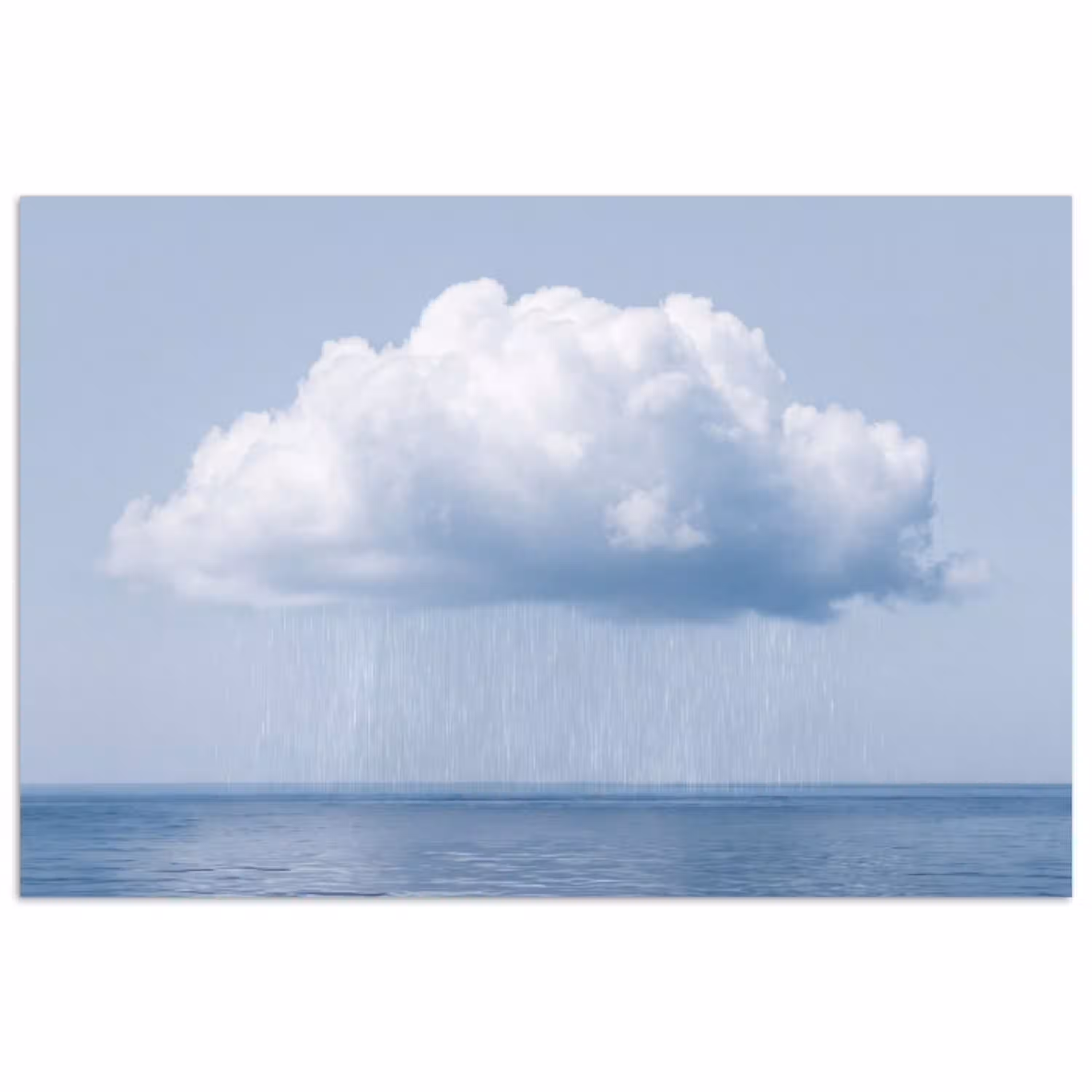 Wolk - Regen - Natuur poster papier klein -3d
