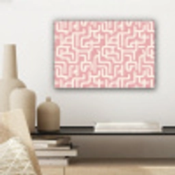 Doolhofpatroon - Roze - Wit - Abstract canvas 2cm klein 34 -sfeer6