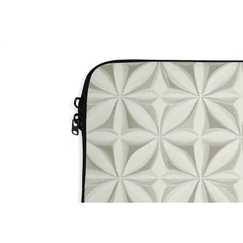 Abstract - Structuur - Grijs - Wit laptophoes neopreen klein 279 -detail