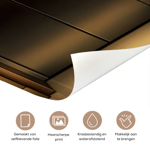 Liftdeur - Goud - Modern deurposter klein -closeup_NL