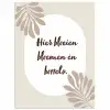 Bloemen - Quote - Zomer - Beige poster papier klein -3d