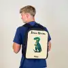 Dino - Dier - Blauw - Groen Rugzak - Zwart middel -sfeer8