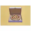 Pizza - Doos - Salami - Illustratie poster papier klein -3d