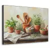 Potten - Kruiden - Hout Textielframe zwart klein -3d