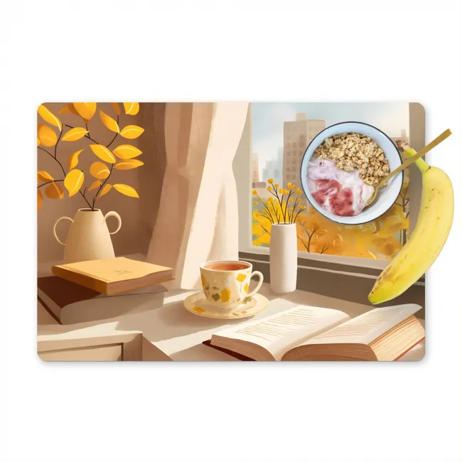 Thee - Boek - Thee - Herfst Placemat vinyl groot -zzzproduct_Kitchenyeah-website