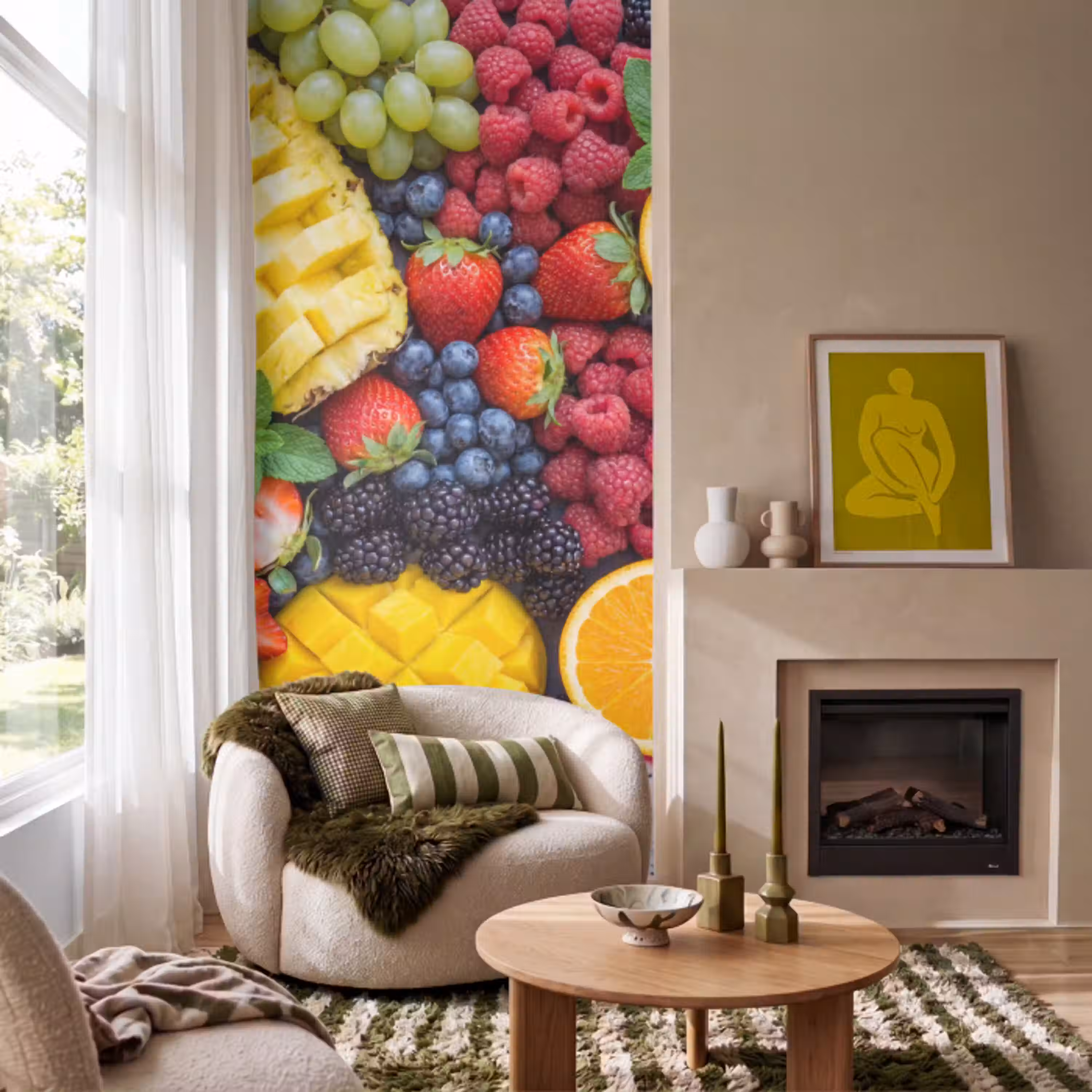 Fruit - Vers - Kleurrijk - Eten Behang Vlies klein -sfeer2