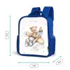 Beer - Vliegtuig - Sterren - Kinderen Kinderrugzak - Blauw middel -productfoto_formaten