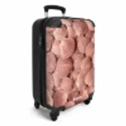 Schelpen - Patroon - Roze NBS - Handbagage koffer - Volwassenen Unisex middel -productfoto_3d