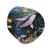 Mozaïek - Walvis - Koraal - Water Wandcirkel Organisch Plexiglas middel -3d