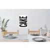 Zwart - Cake - Eten - Decoratie Muursticker klein -eettafel
