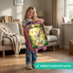 Konijn - Zonlicht - Sprookjesachtig - Vlinder Kinderkoffer - Roze klein -sfeer2_NL