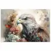 Arend - Adelaar - Vogel - Bloemen - Natuur poster papier klein -3d