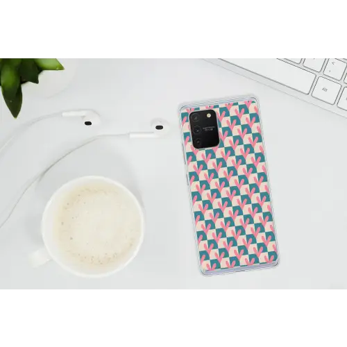Vlakken - Hartjes - Patroon - Retro Telefoonhoesje Samsung Galaxy S10 Lite klein 364 -oordopS10Lite