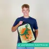 Groene dino tussen varens Rugzak - Zwart middel -sfeer7_NL