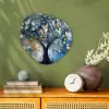 Boom - Blauw - Goud - Abstract Wandcirkel Organisch Forex 3mm klein -sfeer2