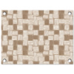 Blok - Patroon - Bruin tuinposter los doek klein 239 -3d