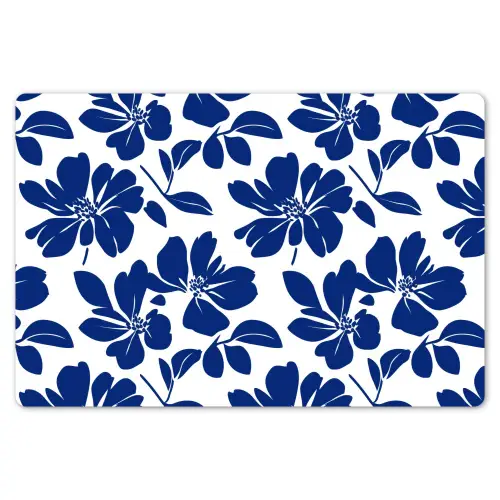 Floraal - Modern - Blauw Placemat vinyl groot 368 -zzsfeer1_Kitchenyeah-website