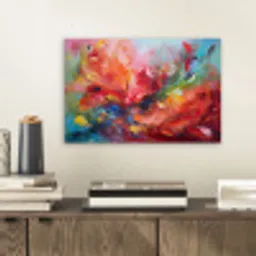 Olieverf - Kunst - Abstract - Kleurrijk aluminium wit klein -sfeer1