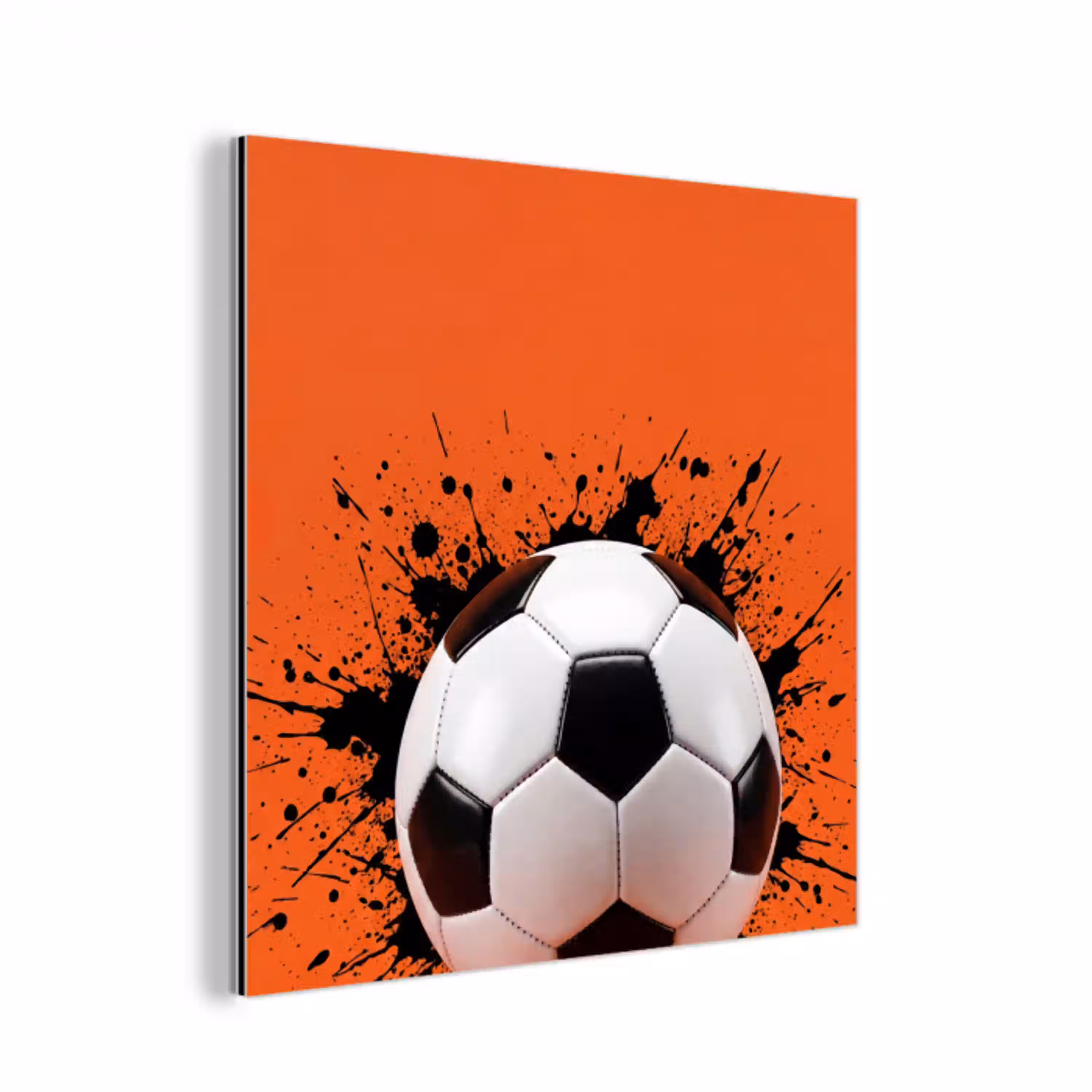 Voetbal - Verf - Sport - Oranje aluminium wit klein -3d
