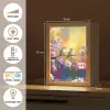 Vogels - Bloemen - Roze Light Box met kabel (Tafellamp) klein -USP_FR