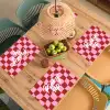 Pinky up - Geblokt - Bordeauxrood Placemat vinyl groot -zzsfeer5_Kitchenyeah-website