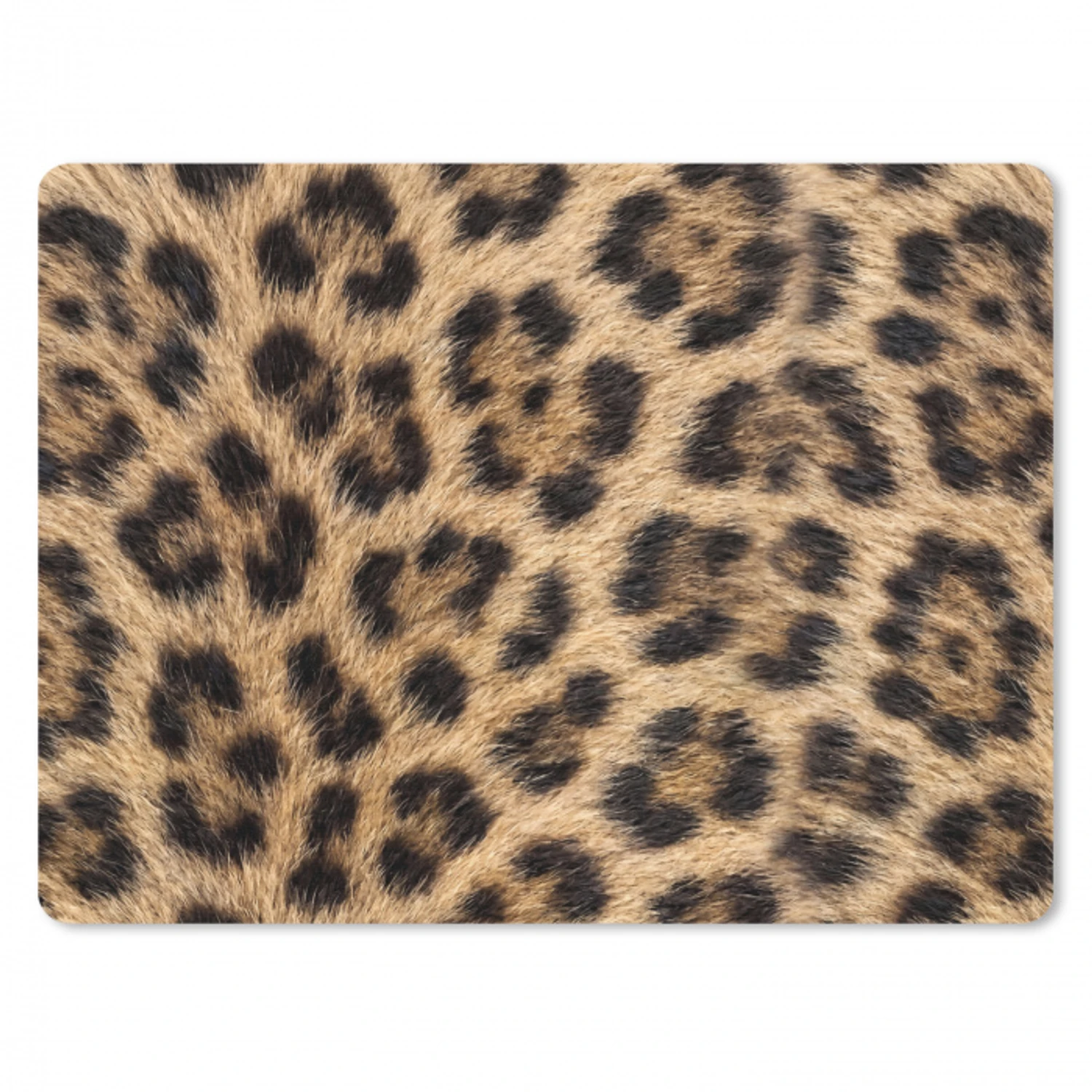 Luipaard - Vacht - Klassiek - Bruin muismat rubber klein -3d