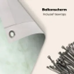 Groen - Marmer - Vloeiende aders Balkonbeschermer Duitsland klein 596 -closeup_NL